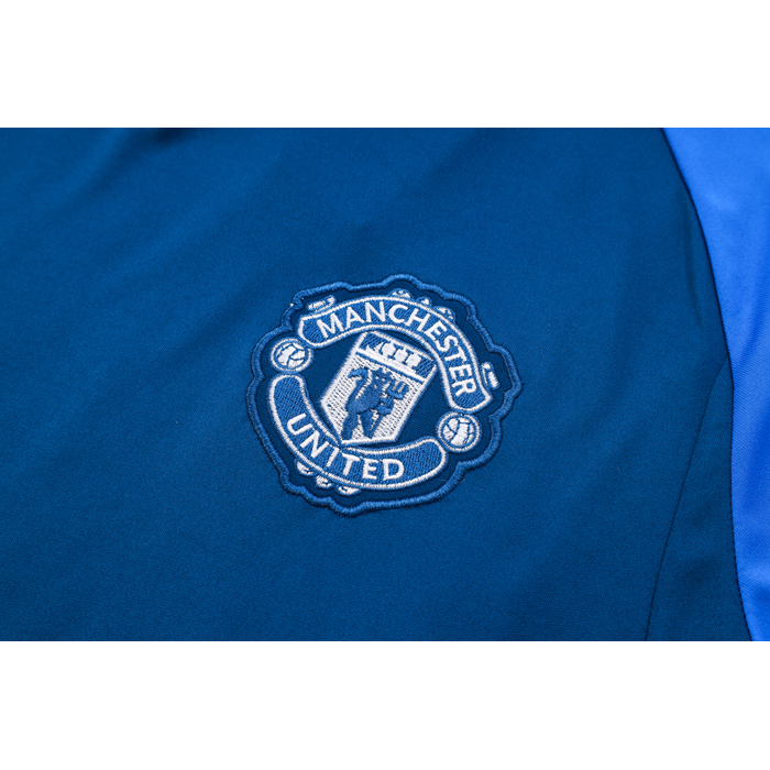 Chandal del Manchester United Manga Corta 23-24 Azul - Pantalon Corto - Haga un click en la imagen para cerrar